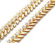 45" Folded Half Round Diamante Waist Chain Belts for Women Fashion Accessory - Gold Silver